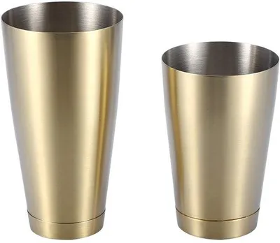 Productafbeelding van Famanu Cocktailshaker Set - Roestvrij staal, titaniumgoud, 600/750 ml