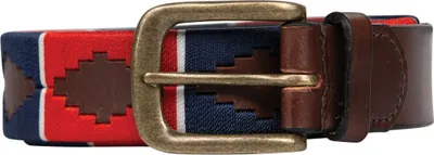 Image de Hy - ceinture polo, cuir-femme BZ5130 (L-XL) (rouge/bleu marine/blanc)