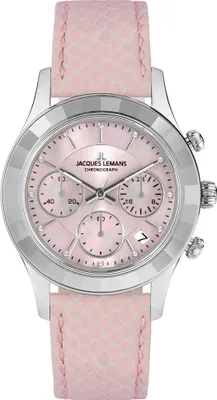 Jacques Lemans 1-2151D Damenuhr Chronograph Rosa 1