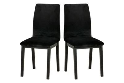 Productafbeelding van Eetkamerstoel, massief beuken hout, stoel, set van 2, model LUNA 1, kleur zwart
