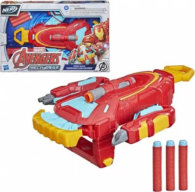 Imagen del producto de Nerf Marvel Avengers F0266EU4, pistola lanzadora con forma de guante (juguete), para niños a partir de 5 años, recomendado para hasta 99 años, Avengers, 408 g