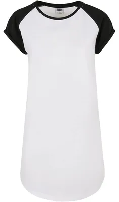 Obrázek produktu pro Urban Classics – Dámské tričko s raglánovými rukávy TN455 (XS) (bílé/černé)