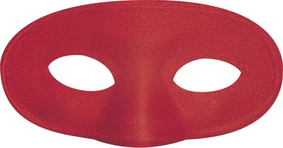 Produktbild von Widmann Klassische Rote Augenmaske aus Baumwollfleece für Karneval und Maskenball 13,5cm x 6,5cm