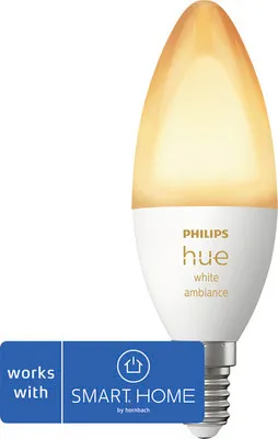 Obrázok produktu pre Philips Hue White ambience 8719514356658, Inteligentná žiarovka, Bluetooth/Zigbee, Biela, LED, E14, B39
