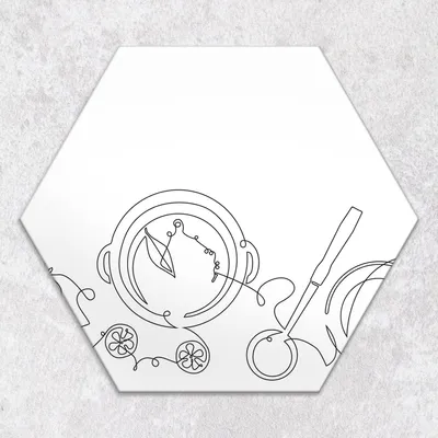 Produktbild von Glas-Herdabdeckplatten Glaskeramikkochfeld-Abdeckung Spritzschutz Glas Hexagon Schneidebrett 40 cm Besteck Kochinstrumente