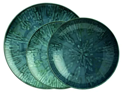 Produktbild von Arthur Krupp 67351BA2, 4 Person(en), Porzellan, Blau, Fusion, Rund, 28 cm