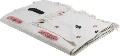 Obrázek produktu pro BELIANI Deka vícebarevná bavlněná 130 x 180 cm abstraktní vzor přírodní design boho ložnice obývák