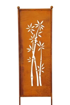 Produktbild von Stele Edelrost Sichtschutz "Bambus" H165cm x B52cm Windschutz Rost Dekowand Deko