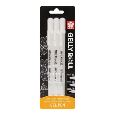 Immagine prodotto di Sakura | Gelly Roll gel pen confezione blister 05, 08 e 10 Bianco 3 pezzi