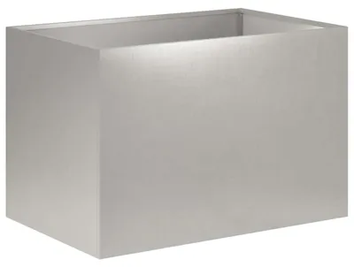 Image de vidaXL Pot de jardin en acier inoxydable, argenté, 60 x 40 x 40 cm
