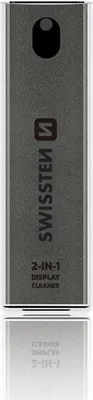 Immagine prodotto di Swissten, detergente per schermi 2 in 1 da 10 ml con panno in microfibra, compatto, grigio