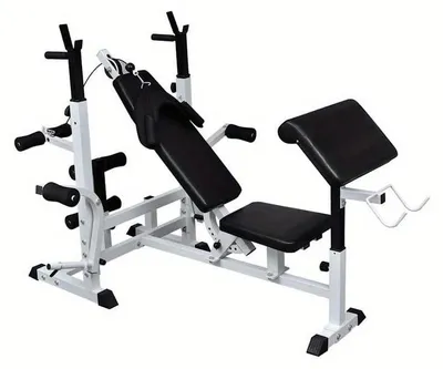 Image de Banc de fitness réglable avec 7 positions et une structure métallique robuste