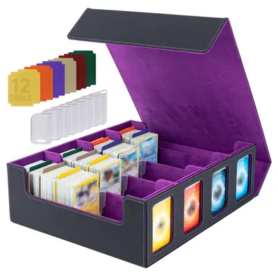 Productafbeelding van Tolesum kaarthouder voor 2400 kaarten, MTG Commander deckbox – paars
