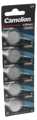 Produktbild von Camelion CR2025 Lithium Batterie im praktischen 5er Set