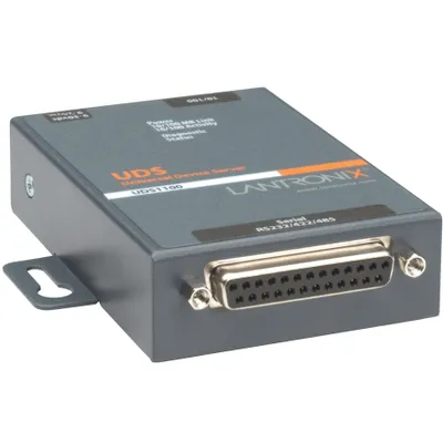 Produktbild von Lantronix UDS1100, 10/100Base-T(X), 100 - 240 V, ARP, UDP, TCP, ICMP, Telnet, TFTP, AutoIP, DHCP, HTTP, SNMP TCP, UDP, Telnet, TFTP, LAN, 400 g, 72 x 23 x 95 mm