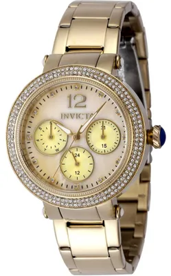 Immagine prodotto di Invicta Bolt 48113 Orologio da donna - Movimento al quarzo - Acciaio inossidabile con quadrante dorato - 37 mm