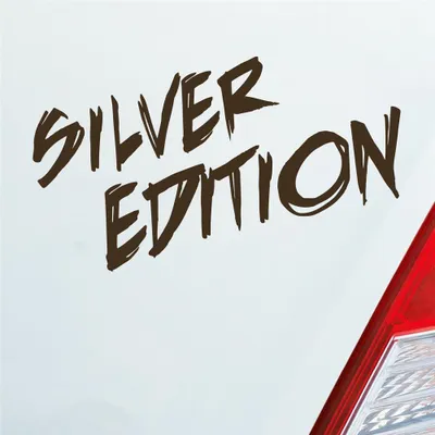 Produktbild von Auto Aufkleber Silver Edition Auto Car Tuning 15x7 cm Braun Sticker Heckscheibenaufkleber