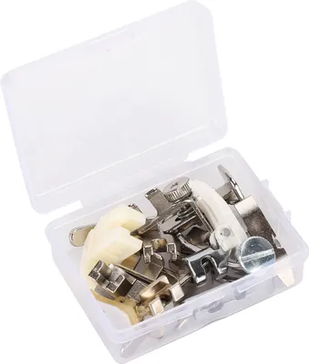Produktbild von Universelles Vintage-Nähmaschinen-Nähfuß-Set, Nähfuß-Set aus Edelstahl, für Haushalts-DIY-Nähzubehör mit verschiedenen Spezifikationen