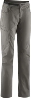 Graue Kletter- und Boulderhose für Damen von Edelrid; Modell "Wo Nose Pants"; mit seitlicher Tasche.