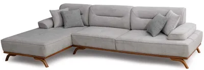 Produktbild von Ecksofa L-Form Grau Modern Designer-Sofa Elegant Komfortabel Stoff