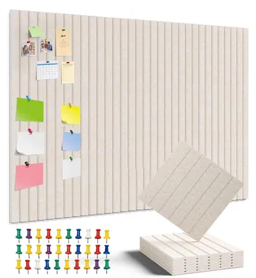 Zdjęcie produktu dla Omgoods - 6 sztuk samoprzylepnych tablic korkowych, 30 x 30 cm - dekoracyjne i dźwiękochłonne