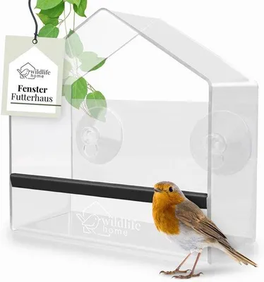 Produktbild von Vogelhaus – Futterstation – Vögel füttern – Transparentes Design – 20 x 11 x 18 cm – Transparent