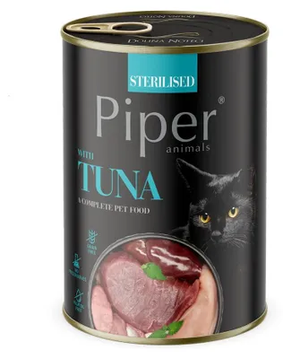 Zdjęcie produktu dla DOLINA NOTECI Piper Sterilised z tuńczykiem mokra karma dla kota 400g