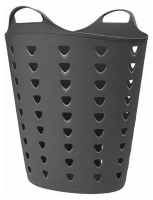 Produktbild von Flexibler Waschekorb - anthrazit - 60 Liter - Kunststoff - 47 x 50 cm