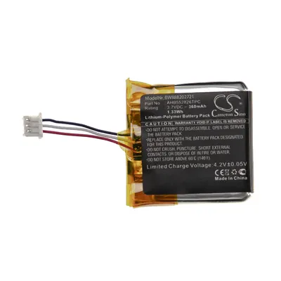 Produktbild von vhbw Akku Ersatz für Sennheiser AHB552826TPC für Wireless Headset Kopfhörer (360mAh, 3,7V, Li-Polymer)