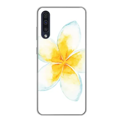 Produktbild von MuchoWow® Handyhülle Schutzhülle Hülle für Samsung Galaxy A30s Aquarellfarbe - Blume - Tropisch Silikon Softcase Handy Hülle - Karteninhaber