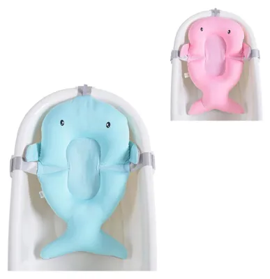 Produktbild von Cangaroo Babybadenetz Bailey Badekissen, Badeauflage, Kunststoff Clips ab Geburt blau