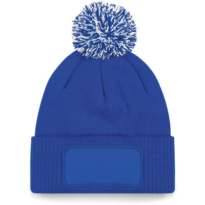 Produktbild von Beechfield Uni Bommelmütze Snowstar, bedruckbar BC4138 (Einheitsgröße) (Königsblau/Naturweiß)