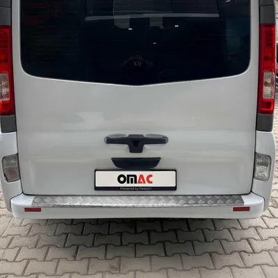 Image de Protection Seuil de Pare-chocs Arriére Pour Opel Vivaro 2001-2014 Aluminium