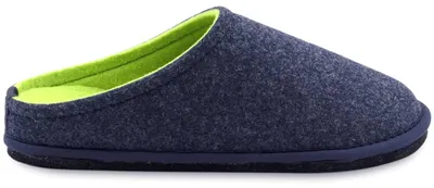 Produktbild von Löwenweiss Easy Bicolor Uni Filz-Pantoffel aus Schurwolle Blue/Fluo Green, 6800BC-905-611