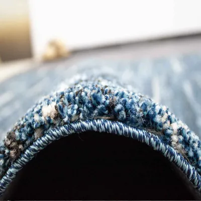 Produktbild von Designer Teppich Wohnzimmer weich mit dichtem Flor meliert versch. Farbvarianten, Farbe:Blau, Maße:200x290 cm