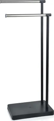 Zdjęcie produktu dla Czarny metalowy wieszak na ręczniki 79 cm x 30 cm x 20 cm