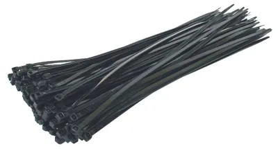 Produktbild von PA6.6-Kunststoffbänder, 100 Stück, schwarz, 300 × 3,6 – E-600-0005