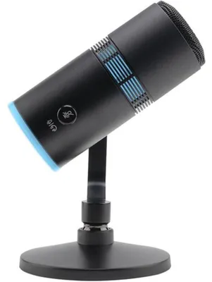 Zdjęcie produktu dla THRONMAX V8 profesjonalny mikrofon USB z podświetleniem RGB, 96 kHz, czarny