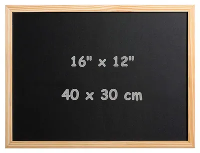 Kreidetafel 40x30 cm, Wandmontage, Holzrahmen, für Küche & Schule