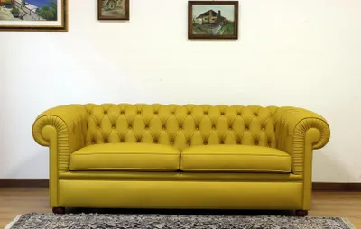 Produktbild von Chesterfield Sofa Couch Leder Sofas Couchen Polster Sitz Garnitur 3 Sitzer Neu