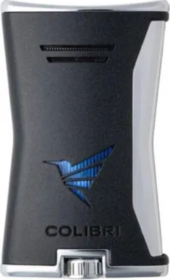 Produktbild von Colibri 1928 Slim LI225T - Single Jet Flame - windbeständig - Füllstand über Logo, schwarz-silber