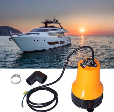Produktbild von Elektrische 12-V-Marine-Bilgenpumpe, tauchfähig, 5400 U/min, horizontale Wellenposition, Flügelantrieb
