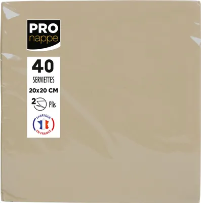 Produktbild von Pronappe 30x Pack 40 Servietten Tissue, 2-lagig 38x38cm Schnurbraun SV623842I