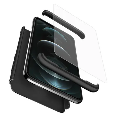 Obrázek produktu pro 360 Pouzdro + Ochranné sklo na displej - Iphone 12 pro - černé