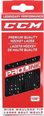 Obrázok produktu pre Šnúrky CCM PROLINE, široké - čierne, veľkosť: 305 cm