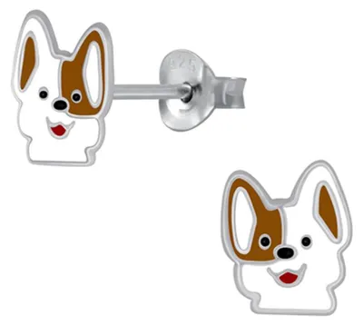 Produktbild von Kinderohrstecker: Mädchen Ohrringe Silber „Hund“