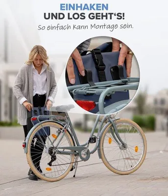 Produktbild von Famanu Fahrradtasche Wasserabweisend für Gepäckträger - Belastbar bis 10 kg - Grau