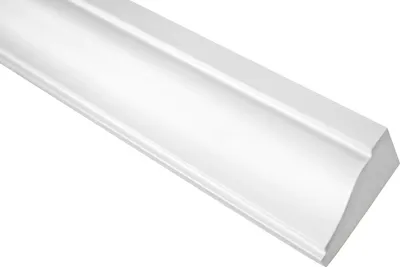 Produktbild von GRAND DECOR Stuckleisten Wand flach modern, PolyurethanHartschaum weiß - 2m Wandleisten glatt Deckenzierleisten Stukatur Kunststoff Dekore (2 Meter CR825)