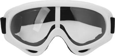 Produktbild von Skibrille, PC, transparente Gläser, UV-Schutz, winddicht, verstellbares Kopfband, Snowboardbrille für Männer und Frauen, weißer Rahmen
