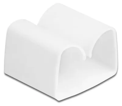 Produktbild von DeLOCK Kabelhalter Clip 2 Stück weiß, Kabelhalter, Tisch/Wand, Kunststoff, Weiß